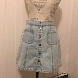 URBAN OUTFITTERS light wash denim skirt